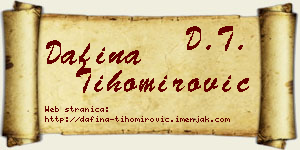 Dafina Tihomirović vizit kartica